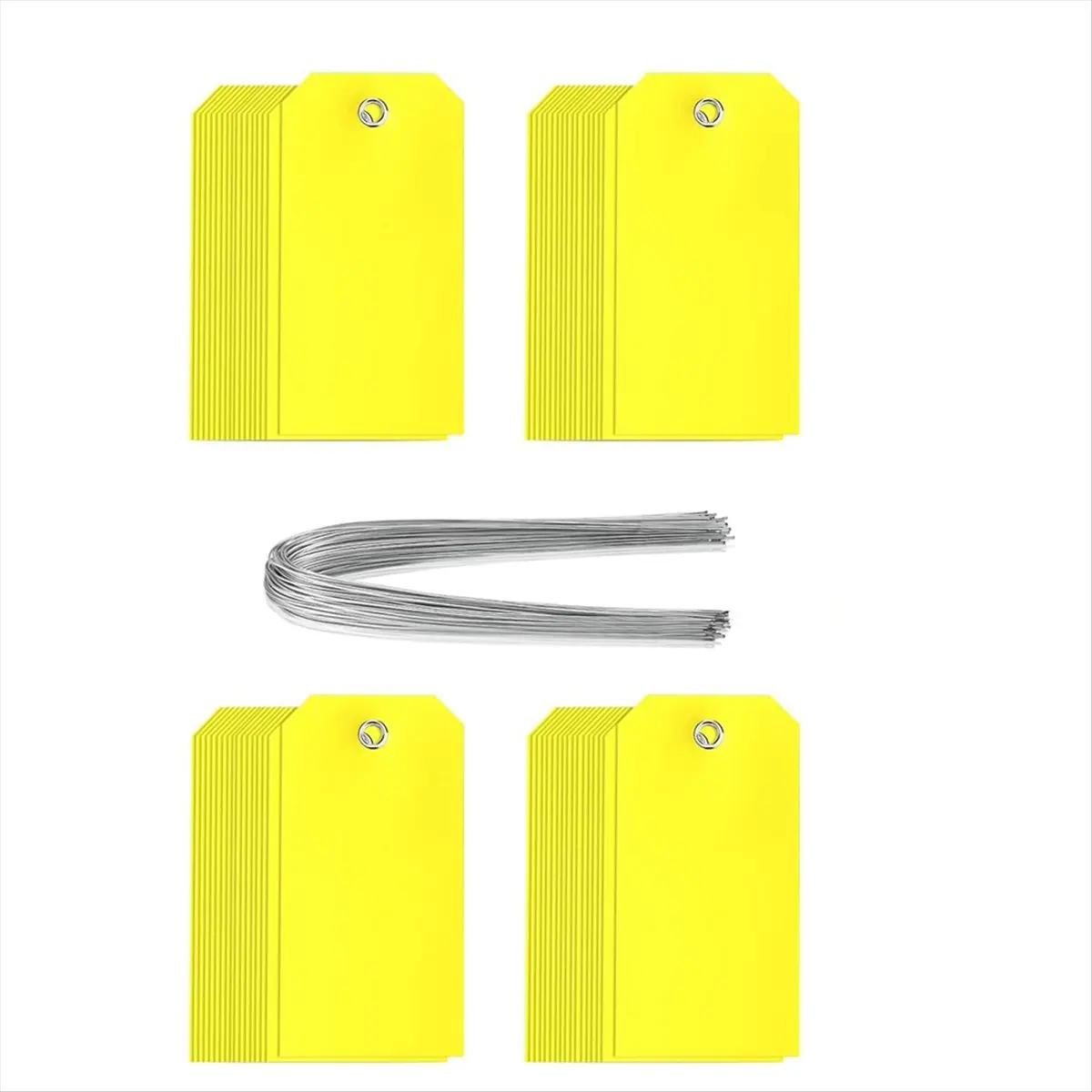 X16A Hot 200 Pieces 4 3/4inch X 2 3/8inch Plastic Shipping Tags with Wire Waterproof Tags for Labeling Plastic Tags Blank Tags B