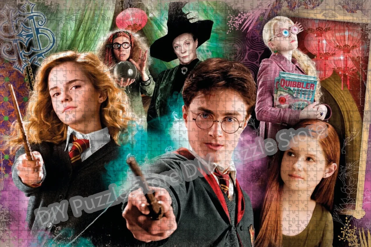 해리 포터와 죽음의 성물 프린트 퍼즐 직소 퍼즐 DIY 지능 완화 조립 퍼즐 장난감 가족을 위한 선물