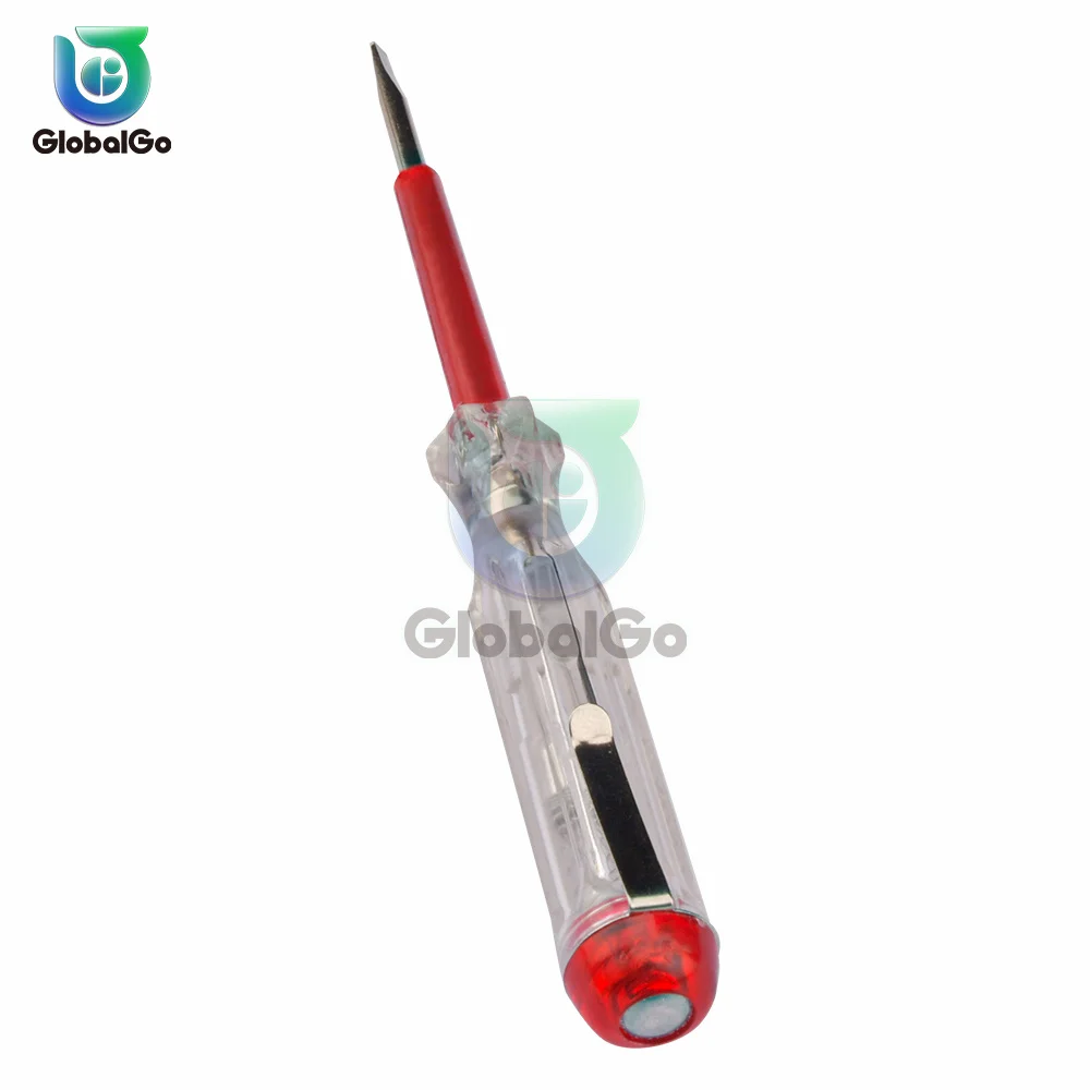 AC 100-500V Pocket Pen Sensor Voltage Detector Tester Screwdriver Clip Test Pencil Multifunctional Flat Screwdriver Test Pen