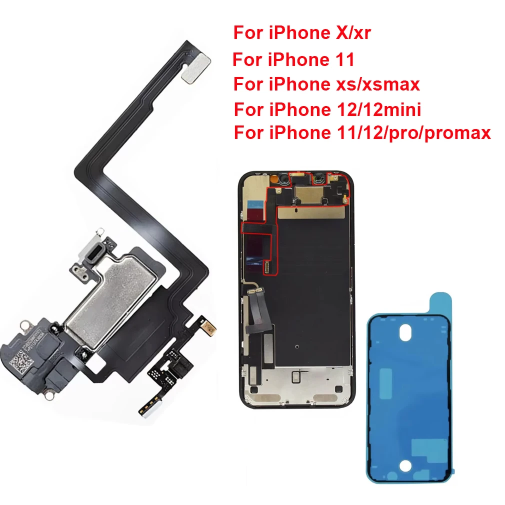 Used OEM Parts Earpiece Speaker Flex Cable For iPhone X XR Xs 11 12 Mini Pro Max Earpiece Proximity Light Sensor Connector