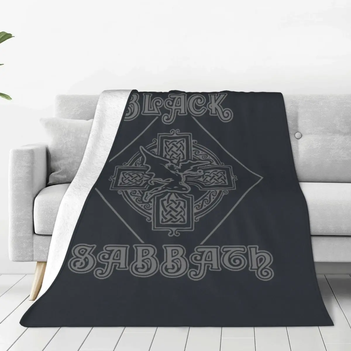 Black Sabbath Vintage Flannel Blanket Custom Throw Blanket for Home 150*125cm Bedspreads