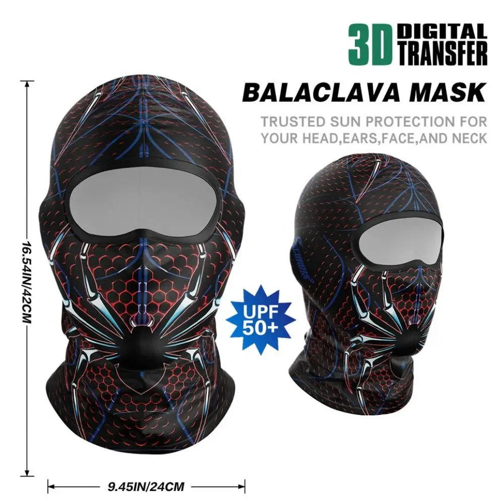 Funny Ape Mouth Skull Motorcycle Balaclava Breathable Lightweight Cycling Full Face Mask Sun Protection Quick Dry