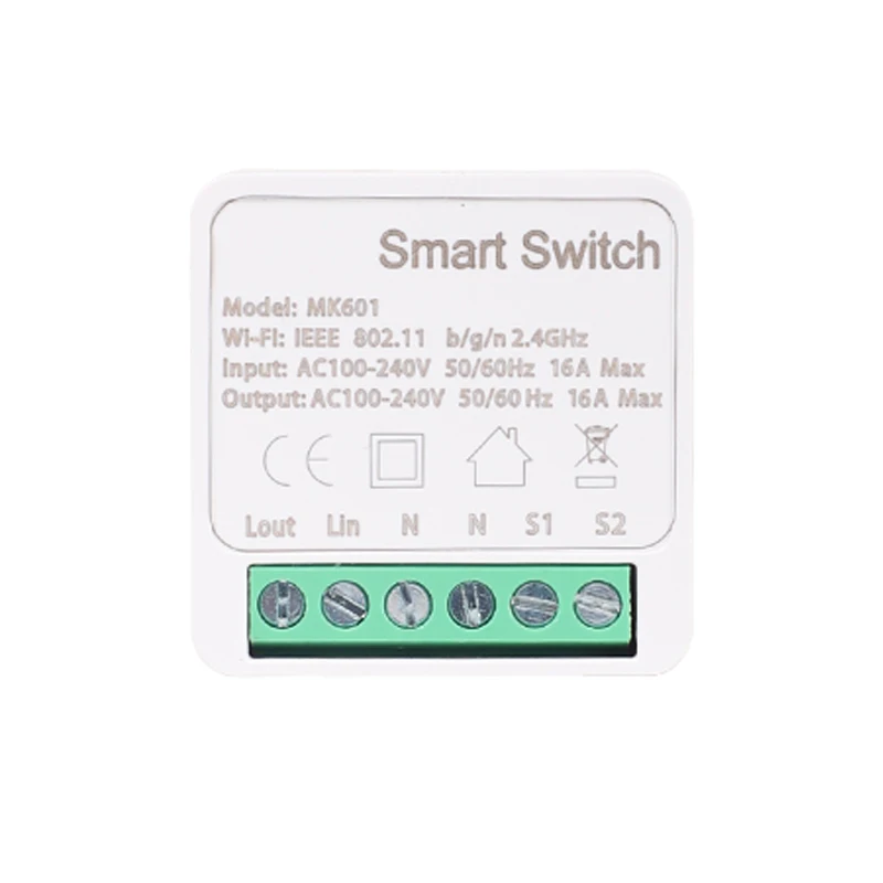 Bingoelec Tuya Mini WiFi Smart Switch Light Switch Relay Module Smart Home Gadgets Voice Control For Alexa Alice Google