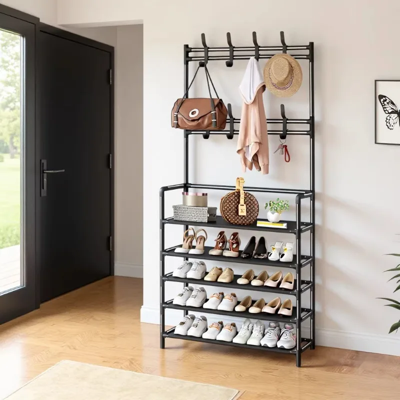 Shoe rack, simple multi-layer modular storage rack, multifunctional  floor-standing , desk, living room storage shoe cabinet