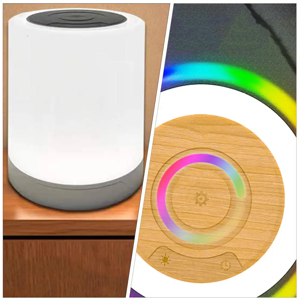 1Set Touch-Control Color-Changing Night Light USB Powered Warm LED Lamp for Bedroom Room Desktop Decor Simple Chic Design