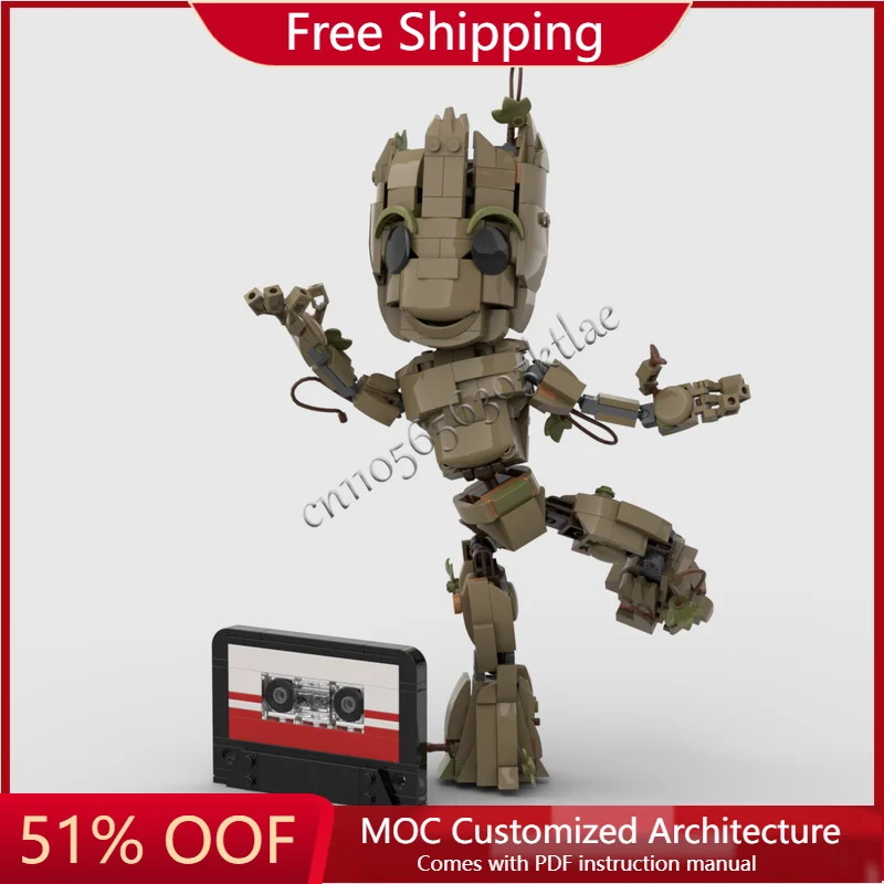 

478 Parts Famous Cute Tree Character With Cassette Building Bricks Model Plant Figure Display Block Toys For Kids Assembly Gift