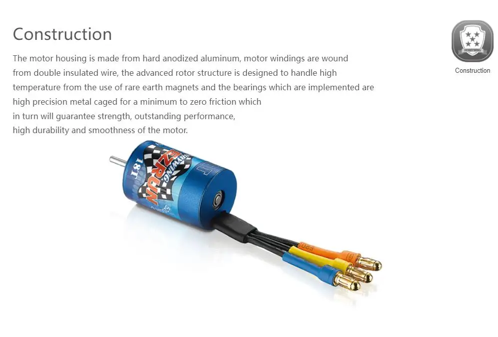 

Бесщеточный сенсорный мотор Hobbywing EzRun 2030-12T 7800KV 2S для радиоуправляемых моделей 1/16 и 1/18 масштаба, туристических каров и багги