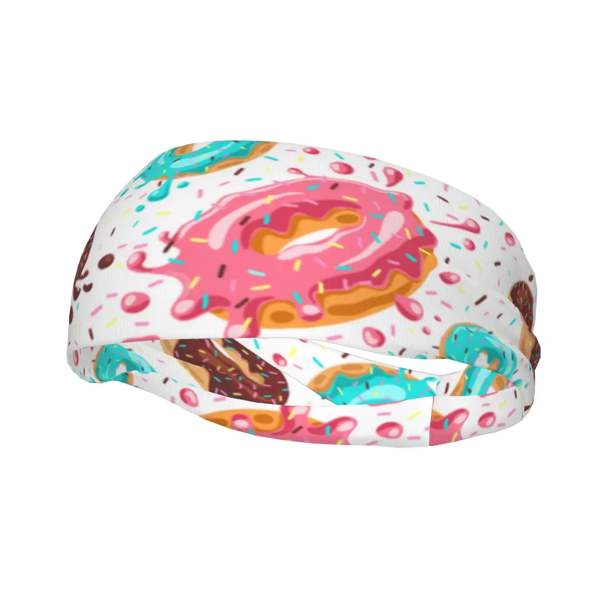 Headband Donuts With Pink Chocolate Lemon Blue Mint Glaze Headwrap Hairband for Tennis Gym Fitness Headwear Hair Accessories