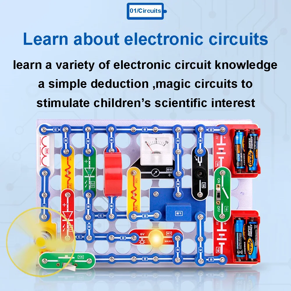 New STEM Education Kit Toys Physics Circuit Electronic Blocks Building Kit for Kids Toys Science Experiment Kits