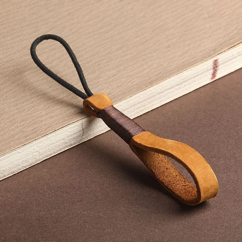 

1Pc Genuine Leather Key Chain Braided Wristlet Keyring Holder for Car Keys Cowhide Key Fob Suitable for Toyota, Honda, Ford