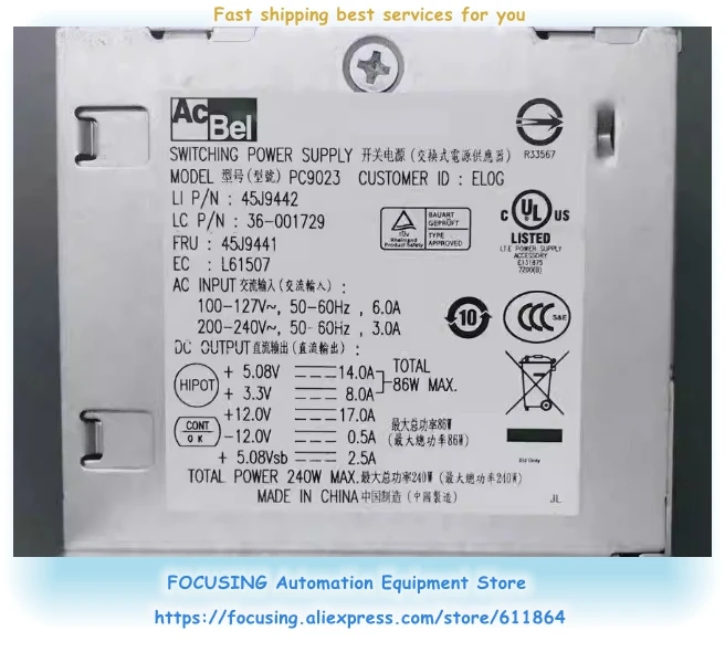 M6000S M6100S M6180S M8000S M8080S PS-5281-01VF PC7001 DPS-280HB A 280W HK340-95FP Tested Power