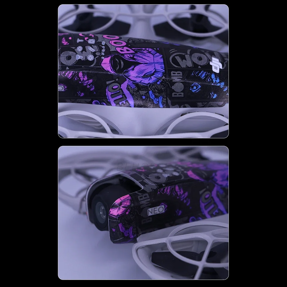 ملصقات مقاومة للماء لـ DJI Neo المضادة للخدش الملونة الجلد طبقة للزينة مجموعة واقية للنظارات N3/RC Motion 3 الملحقات