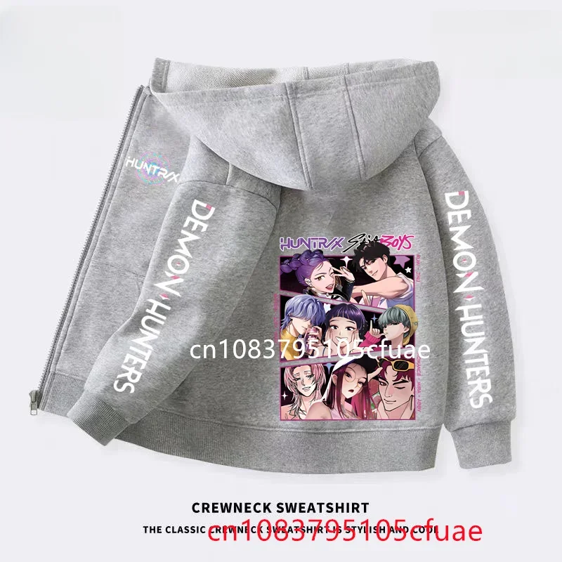 

Kpop Demon Hunters Hoodie Children Clothes Kid Girl Boy Sweatshirt Zipper Hoody Baby Casual Top Hots Funny Zip Up Sweatshirts