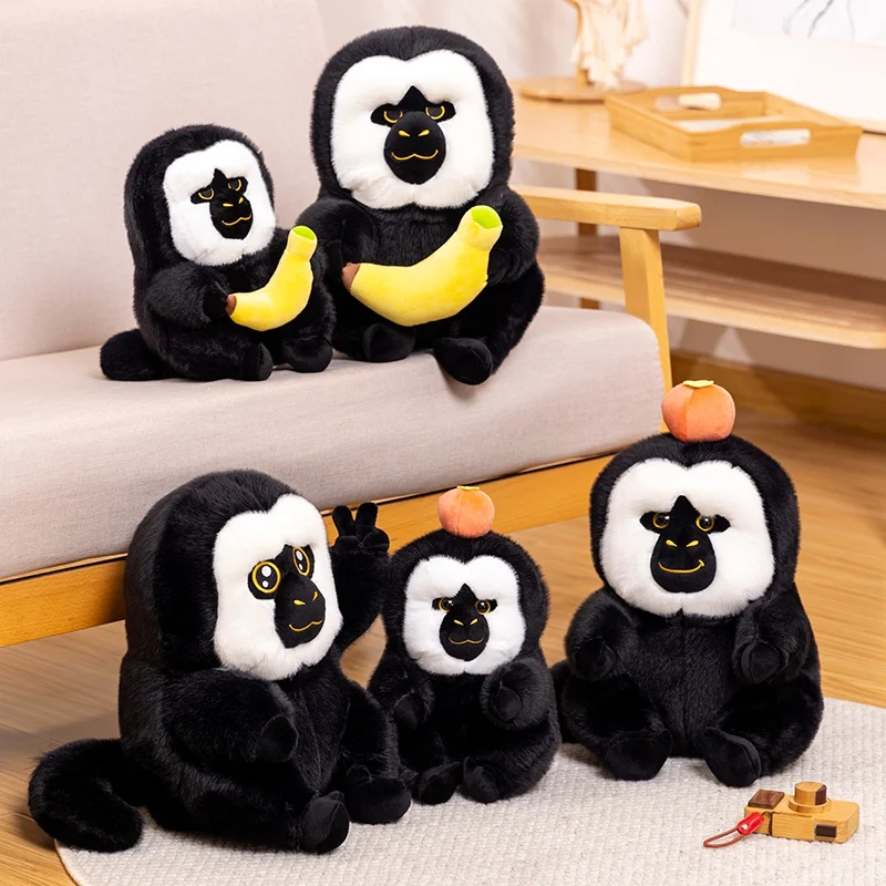 Funny Stupid White Face Monkey Plush Toy Cartoon Stuffed Animals Monkey Plushies Doll Anime Soft Kids Toys for Boys Girls Gifts