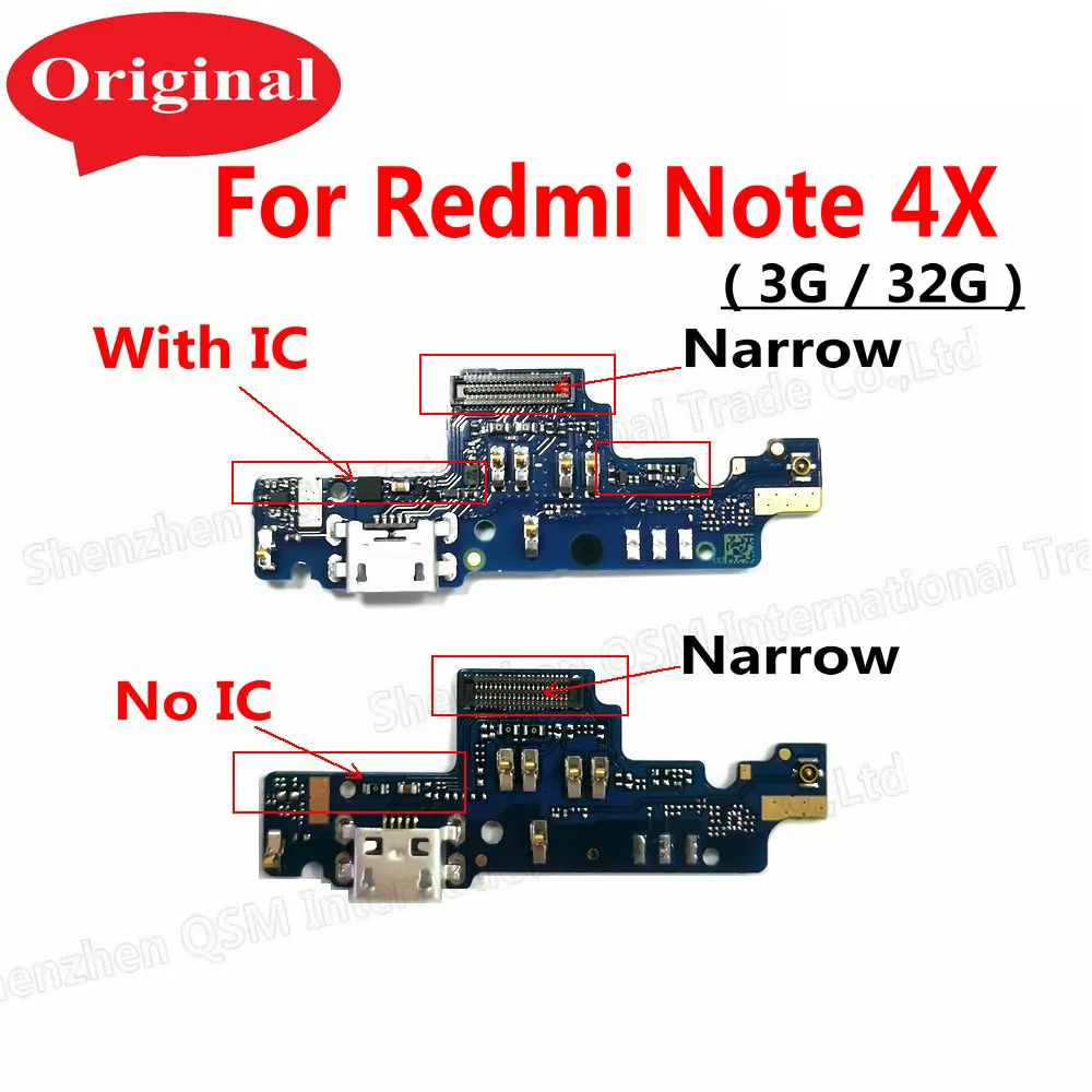 New USB Port Charger Dock Plug Connector Flex Cable For Xiaomi Note 4X 4XPro For Redmi Note 4 Charging Port Board Replacement