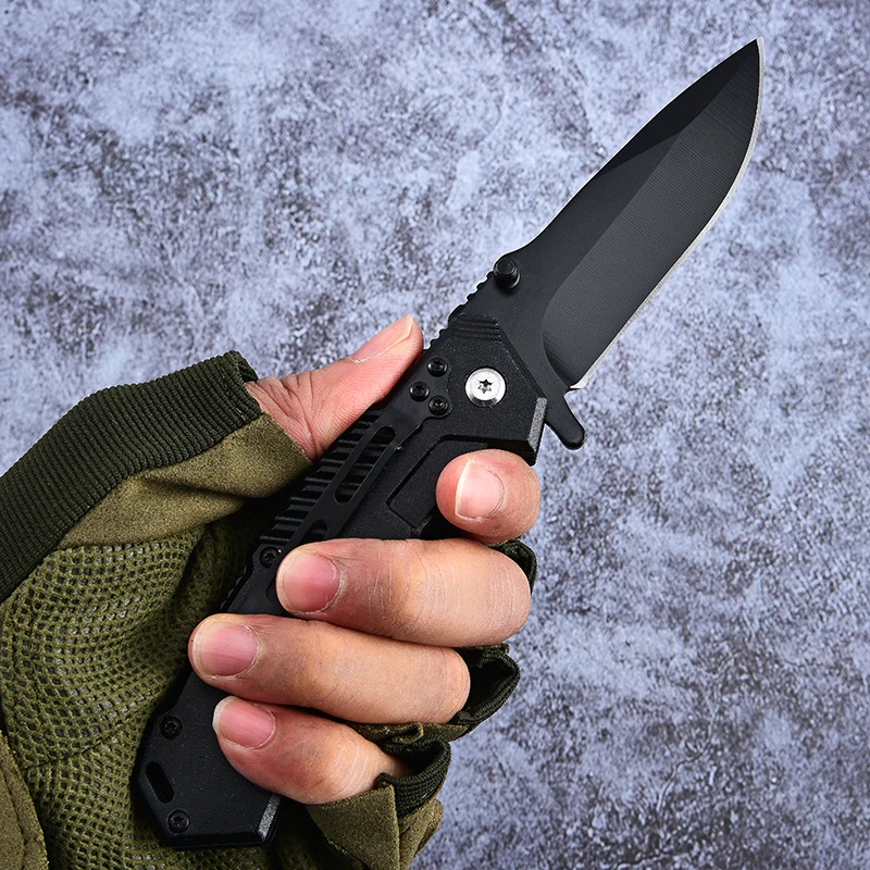 Stainless steel camping outdoor folding knife, self-defense mini folding knife, high hardness survival knife,multi-purpose knife