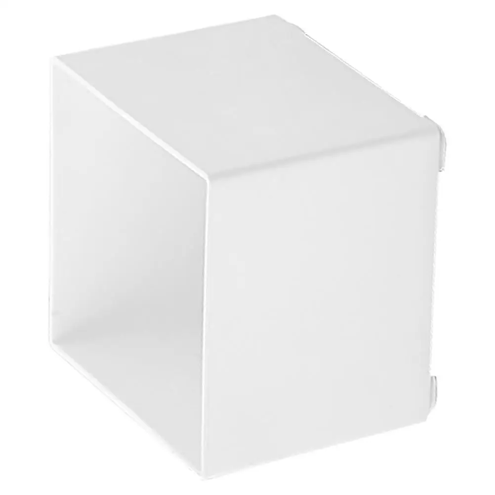 

1PCS Scrapbook White Square Medium Memo Holder Paperclip Organizer Office Metal Notepad Box Supplies Notepad Container