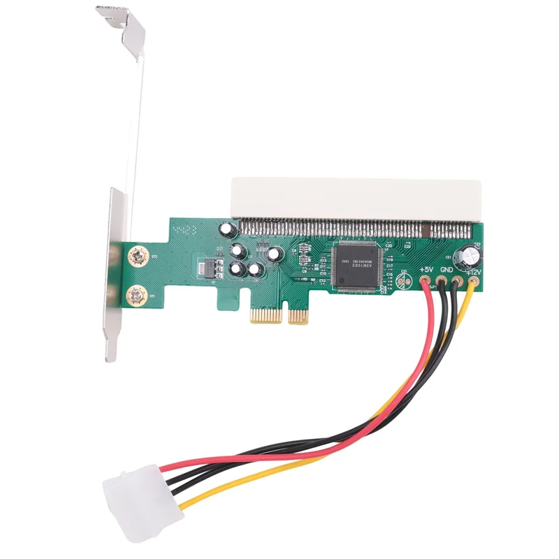 PCI-Express - PCI アダプタ カード PCI-E X1/X4/X8/X16 スロット、4 ピン電源ケーブル付き Card-N33R