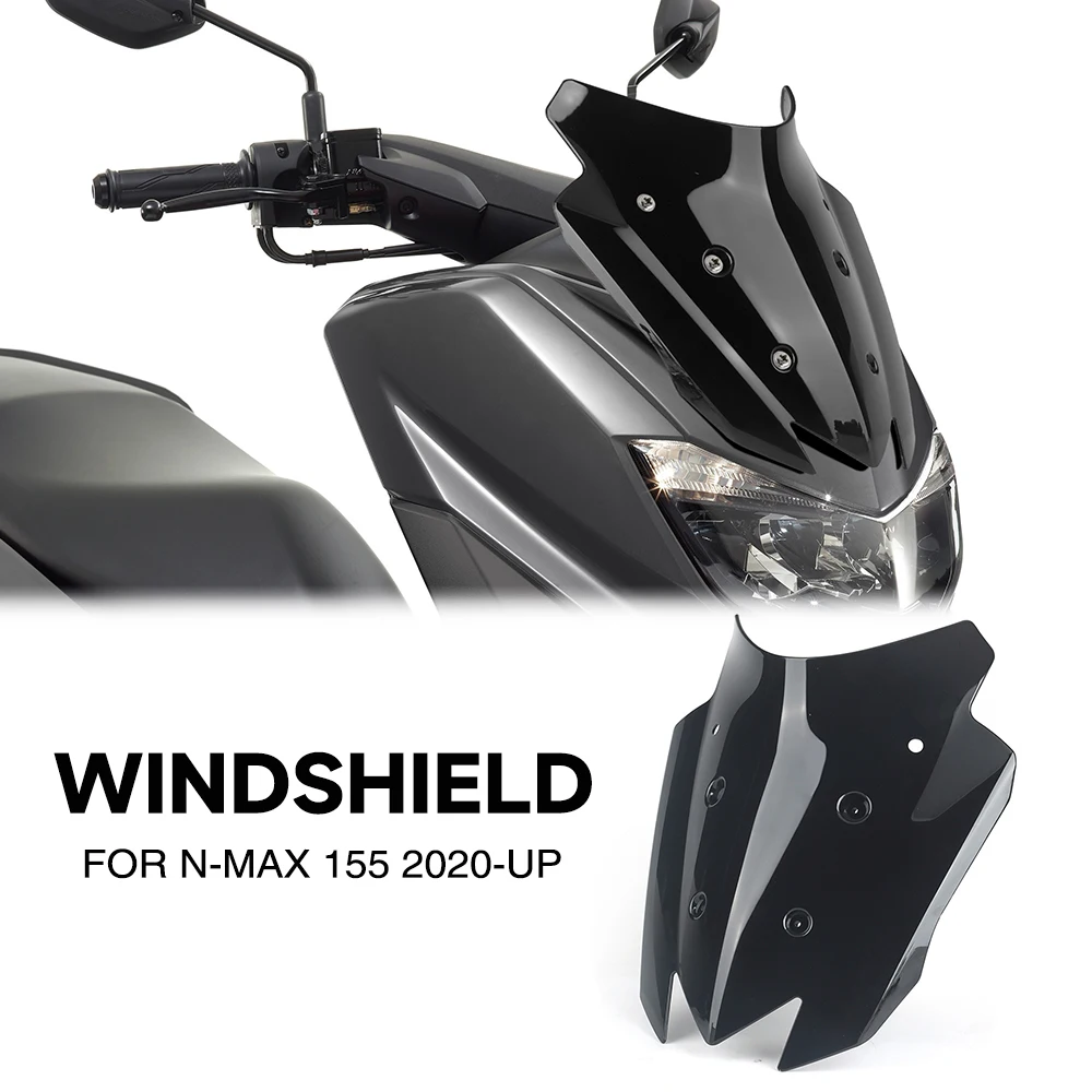 Motorcycle Front Windscreen Windshield Wind Screen Shield Deflector Guard For Yamaha N-max 155 Nmax 155 N-max155 Nmax155 2020-