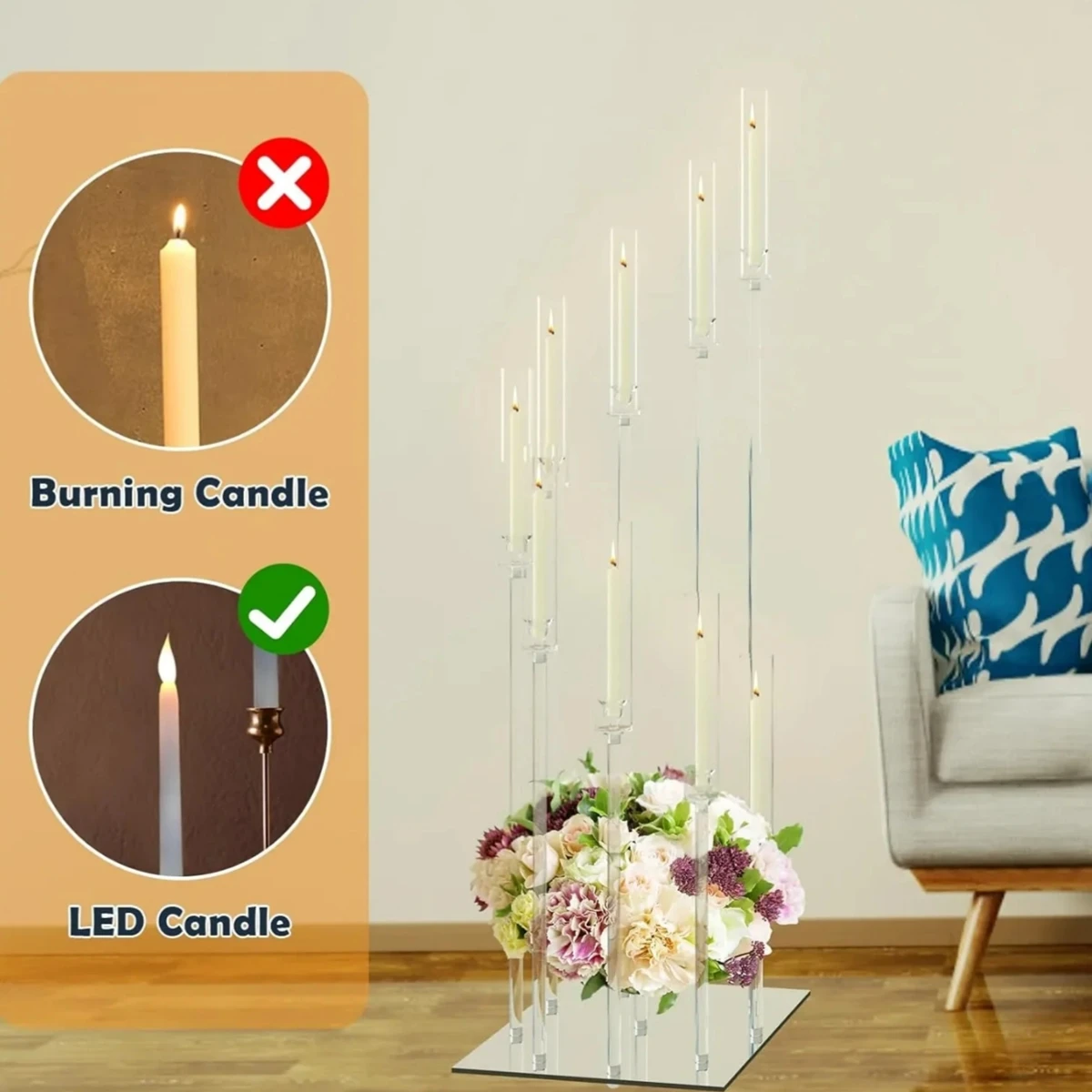 Imagem -02 - Braços de Acrílico Candle Holders Wedding Table Centerpieces Flower Stand Festa Castiçais Decoração 2992 Pcs 10 Pcs 8