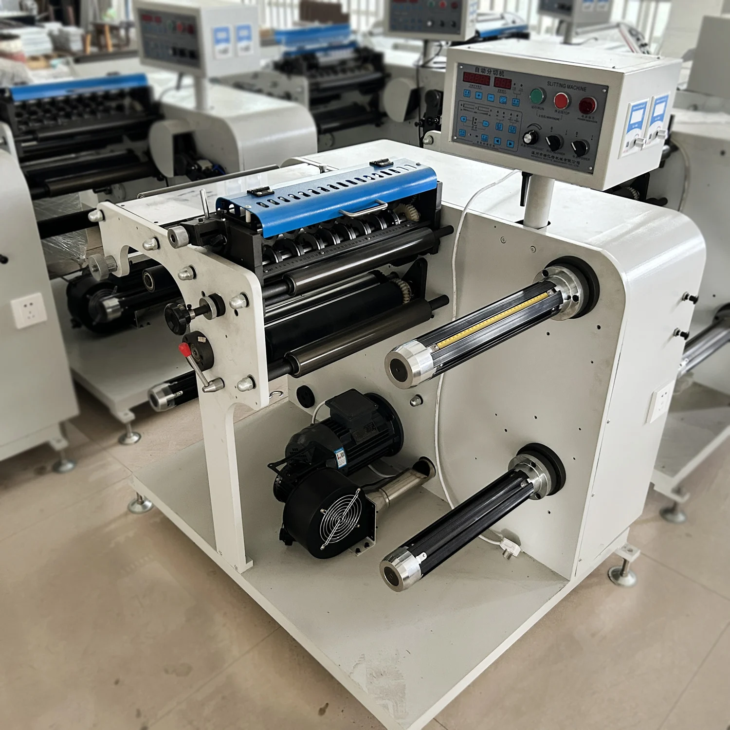 HJRYT-350 China Factory Price Small Automatic Adhesive Label Slitter Cut Slitting Rewinder Machine With Meter and Number Counter