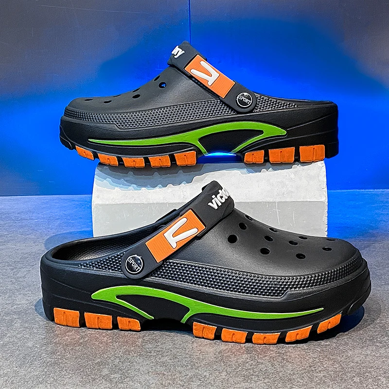 

Men's Clogs EVA Platform Summer Sandals Non-Slip Thick Sole Garden Shoes Breathable Outdoor Beach Sports Sandals for Men