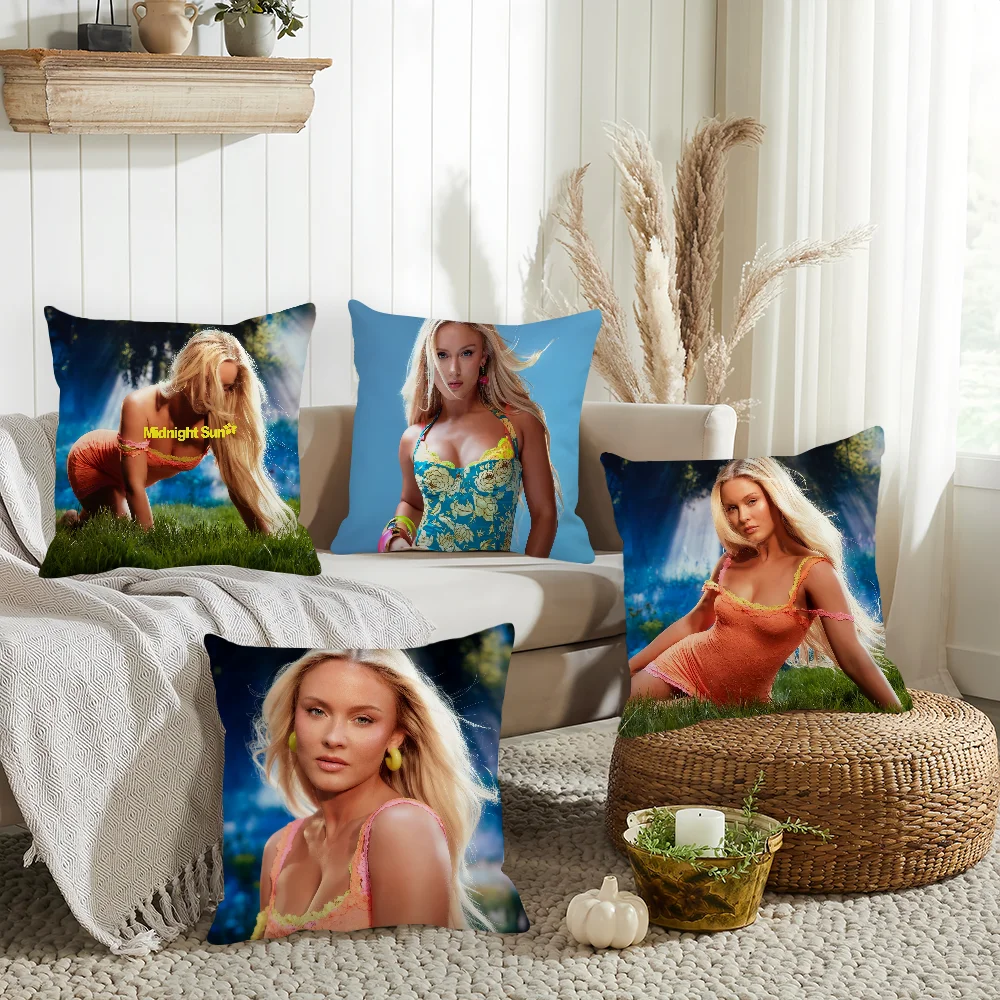 

Singer Zara Larsson Midnight Sun Pillow Case Home Cushion Cover Suitable For Office Sofa Car Suitable For All Seasons