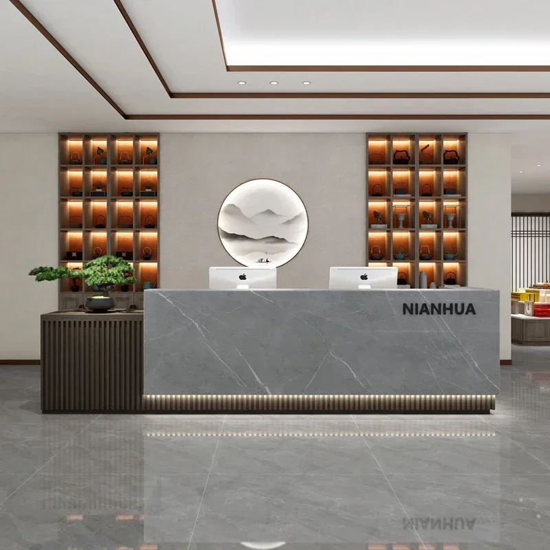 

y Beauty Salon Reception Desks Office Podium Church Luxury Futuristic Reception Desks Lectern Bancone Reception Office Furniture