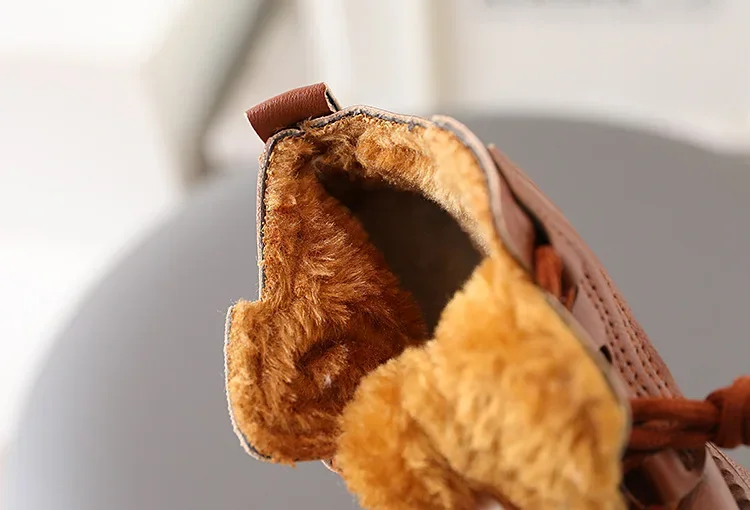 Children Ankle Boots Boys Girls Thick Warm Plush Fur Boots Autumn Winter Kids Casual Snow Boots Rubber Size 21-30 New