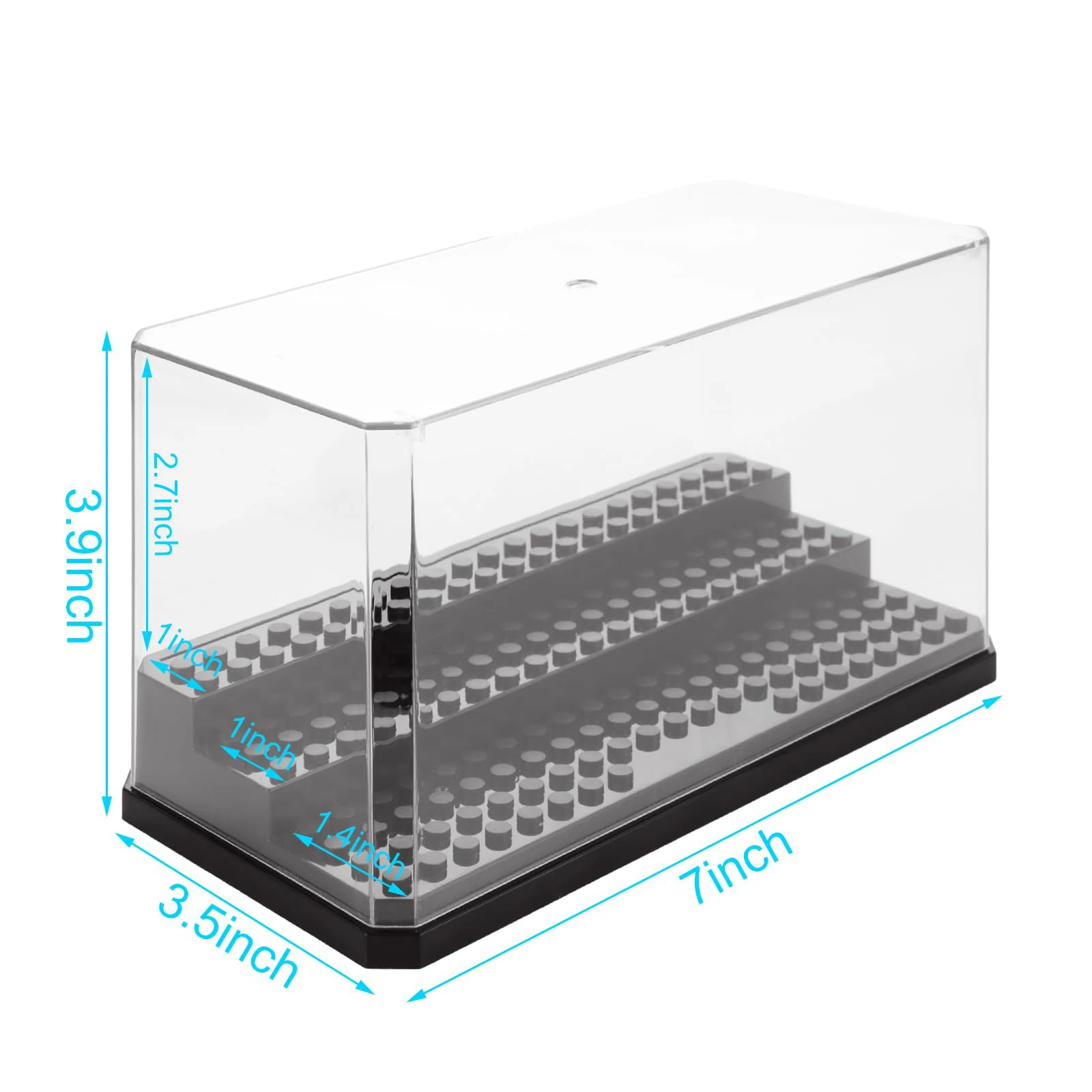 Acrylic Minifigures Display Case, Stackable and Dustproof Building Block Display Box for Lego Action Figure Toys Storage - view 3