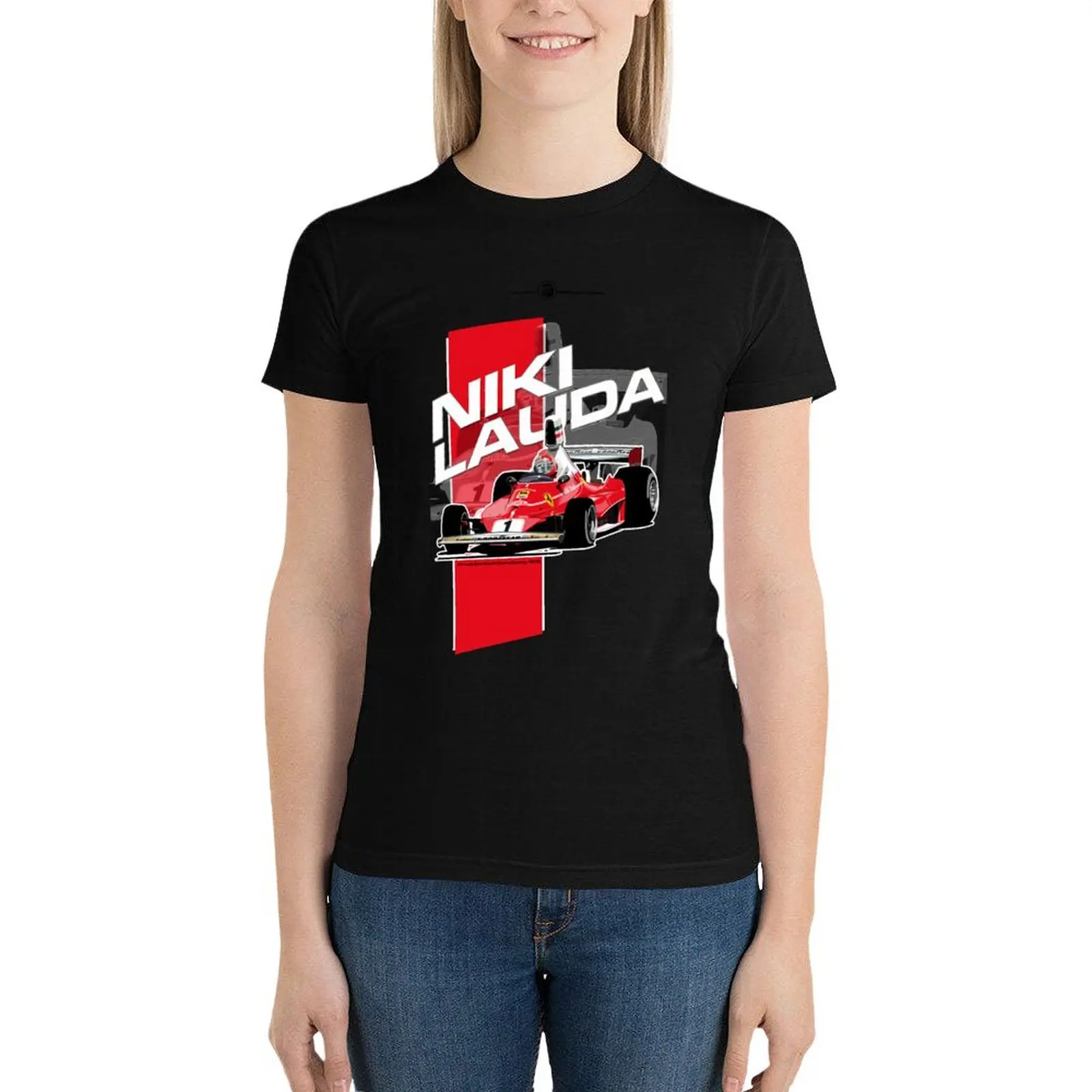 

Niki Lauda - F1 1976 T-Shirt Female clothing vintage clothes t-shirt dress for Women sexy