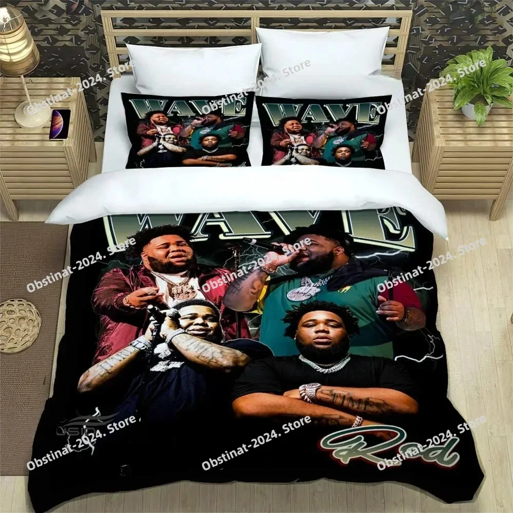 

Popular Music Rod Wave Print Bedding Sets exquisite bed supplies set duvet cover comforter set bedding set luxury birthday gift