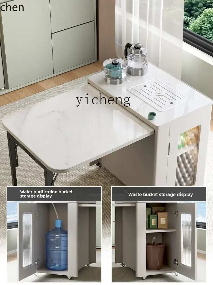 

ZZ Mobile Tea Table Home Small Tea Cart Foldable Small Tea Table Sofa Side Table Water Side Cabinet