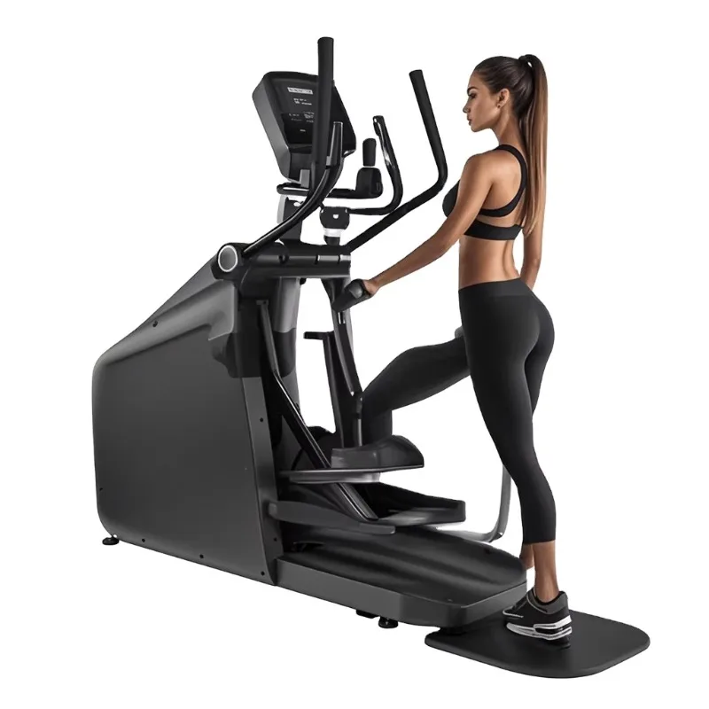 Commercial Gym Cardio Hyper-Quiet Elliptical Machine - Standing Stepper Magnetic Cross Trainer for Intense Workouts