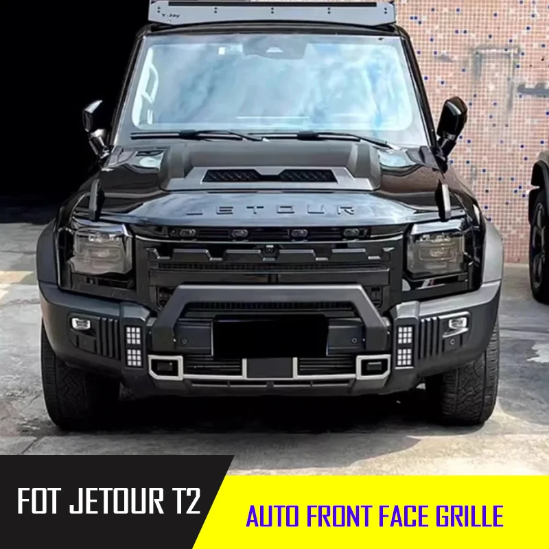 

Car Grille Fit for Jetour Traveler T2 2023+ Car Front Second Generation Thickening Free-removal Grille Exterior Decoration Piece