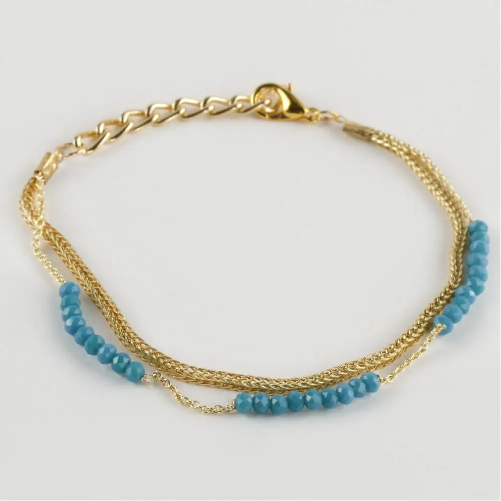 Dual Crystal Chain Bracelet