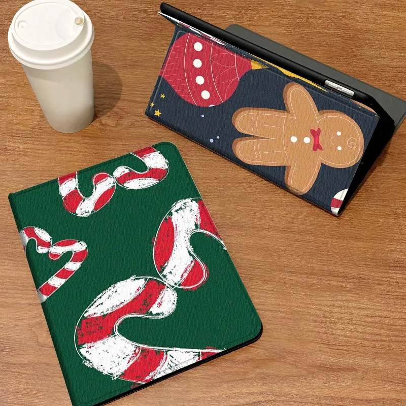 

Чехол с рисунком рождественской трости и конфетами для планшета Samsung Galaxy Tab S6 S7 S8 S9 S10 S11 FE Plus Lite