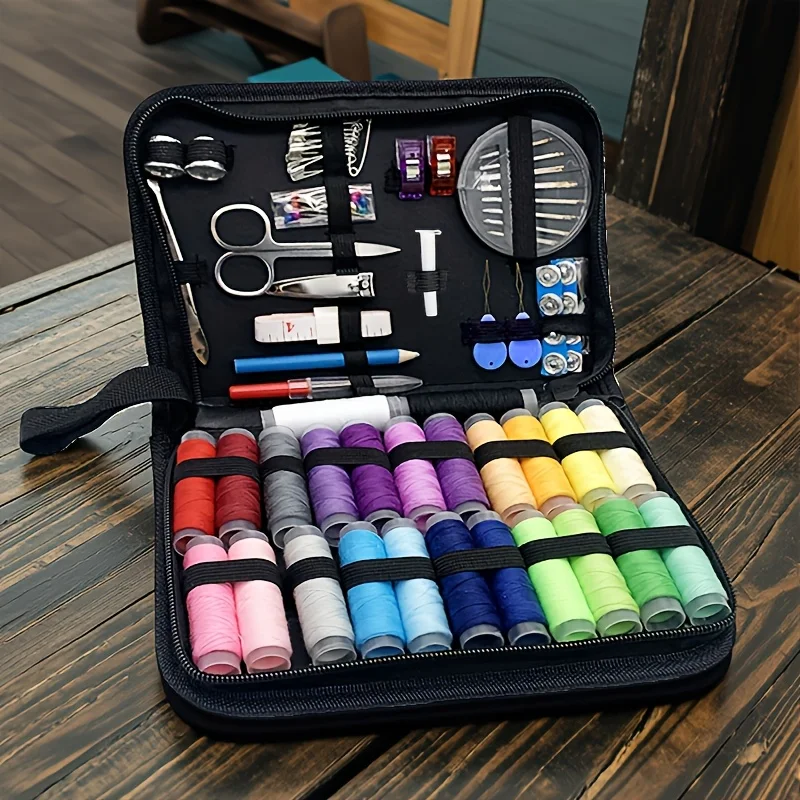 47/62-teiliges Nähset DIY Multifunktionales Nähbox-Set Zubehör für Handquilten Nähen Stickerei Faden Zubehör
