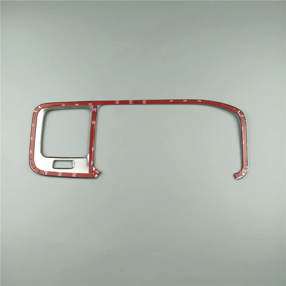 Car Styling Console Navigation Frame Decorative Cover Trim For Volvo S60 V60 2011-17 Interior Stainless Steel Strip Mouldings