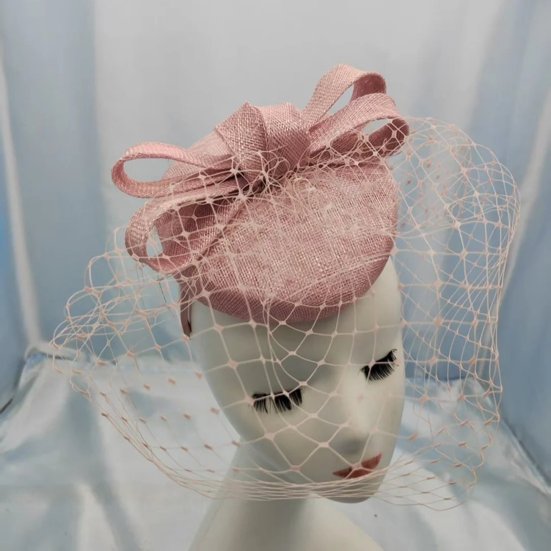 Handmade Headwear  Foral Hat For Women Church Hats Woman Party Ladies Dress Sinamay Derby Hat Wear view 2