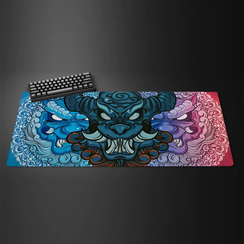 

Japanese Ghost Mask Mouse Pad Large Rubber Anti-slip PC Desk Accessories Mousepad for Offices and Gamer Keyboard Mats Decor Mat