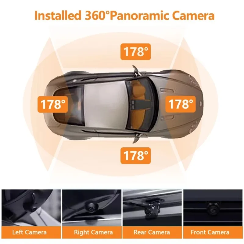 Factory Customization Car Camera 360 Degree Panoramic Car Camera 3D Panoramic Image HD 1080P Recorder Reversing Camera