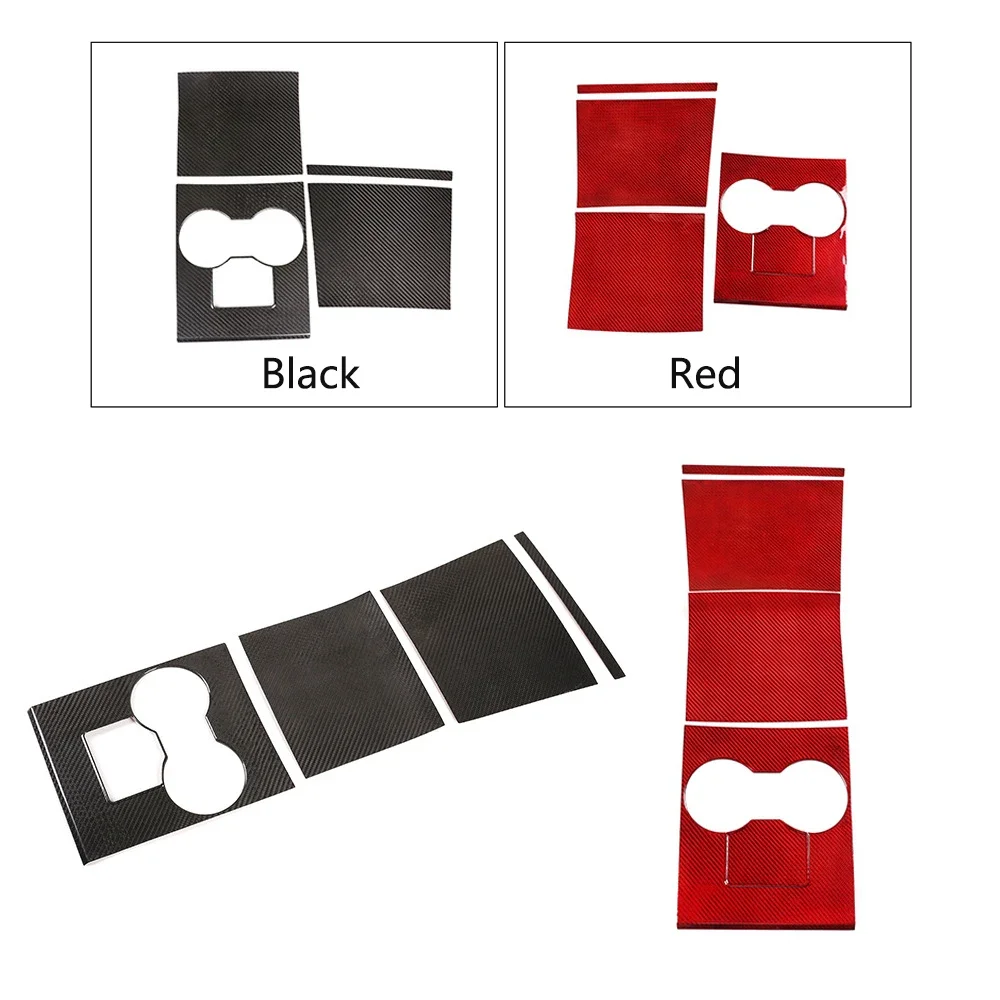 For Tesla Model 3 17-20 Car Carbon Fiber ABS Central Control Panel Protective Patch central Accessories