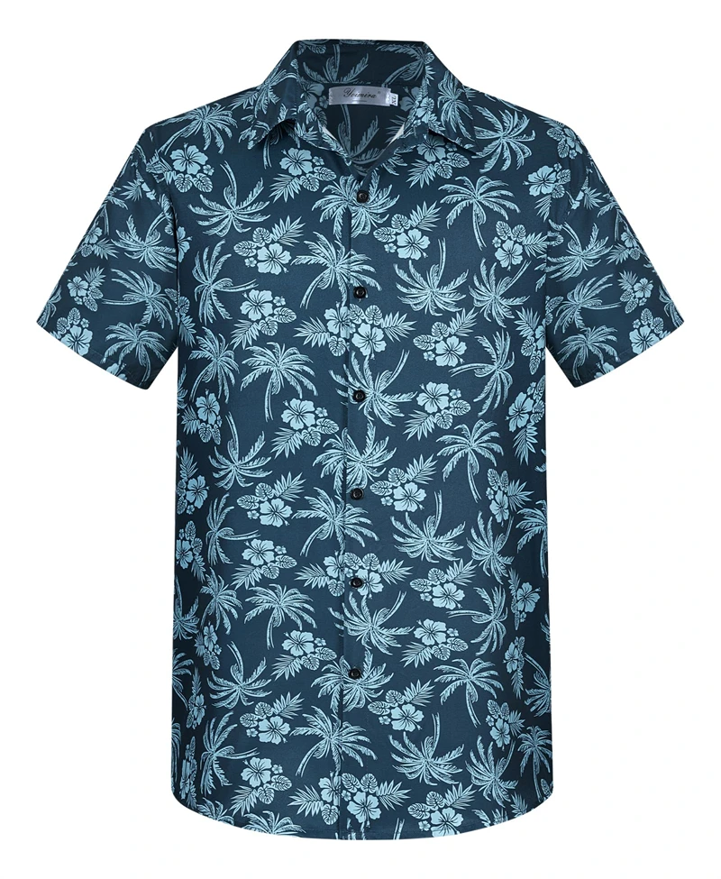 Fashion Hawaiian Mens Dress Shirts Casual Colorful Printed Beach Aloha Shirts Short Sleeve Plus Size 6XL Camisa Hawaiana Hombre