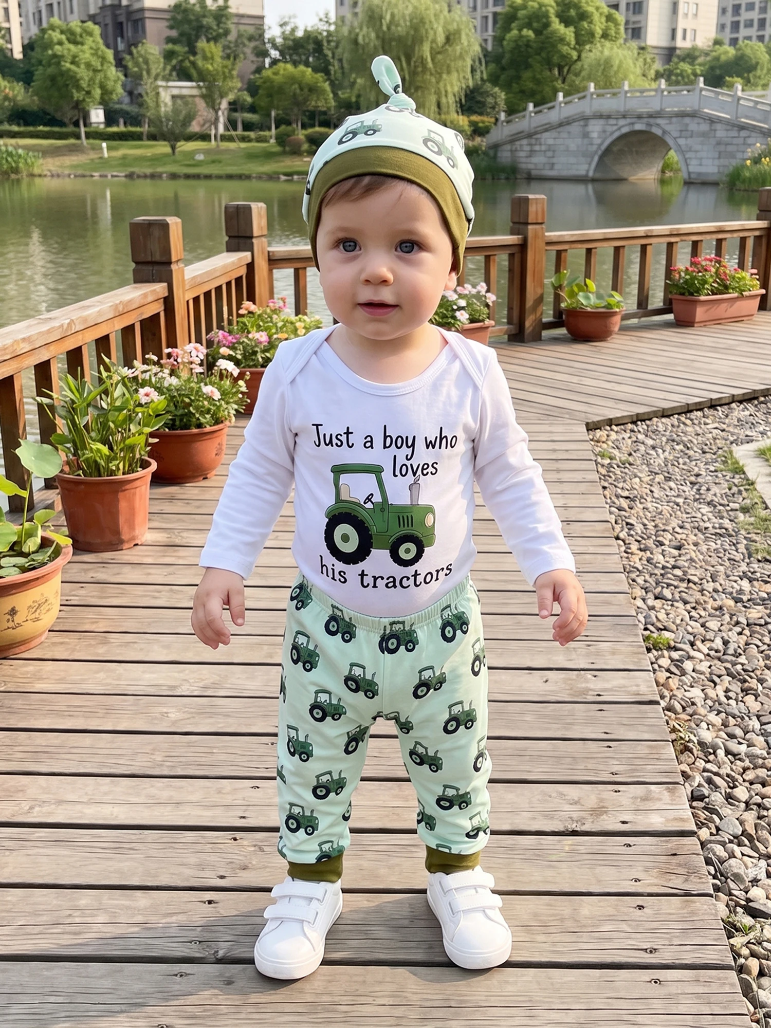 Romper Pants Baby Boy Fall Fall Outfits Letter Letter Tractor Boy-Fall Boy Hat Sleeve Romper Pants Baby Boy Fall