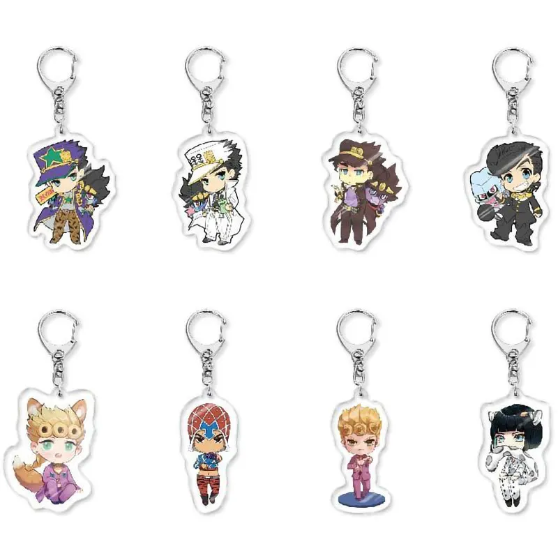 JOJO's Bizarre Adventure Anime Peripheral Acrylic Keychain Student Campus Backpack Frind Kawaii Cute Personalized Gifts