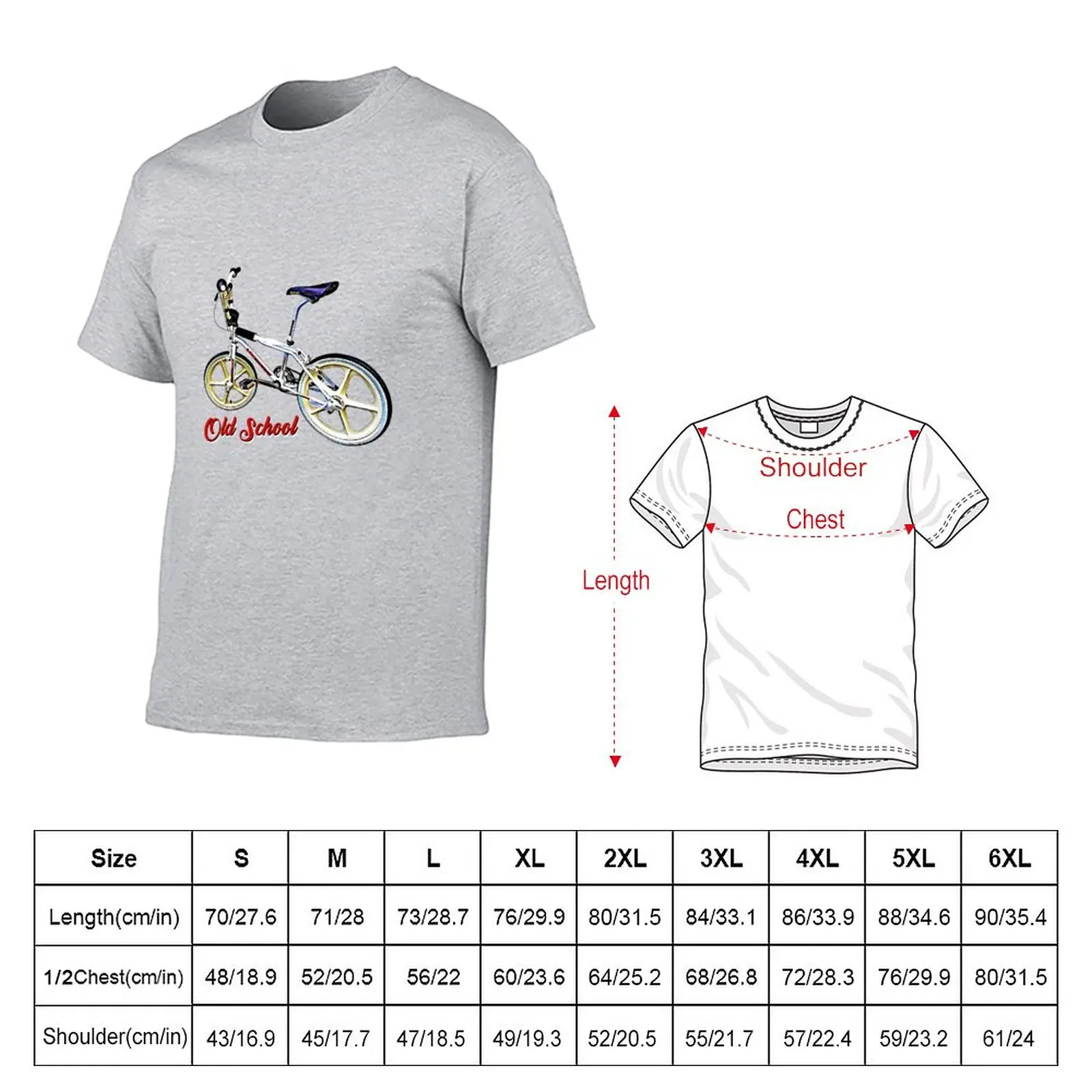 old school bmx T-Shirt graphic t shirts quick-drying t-shirt t shirt man mens white t shirts