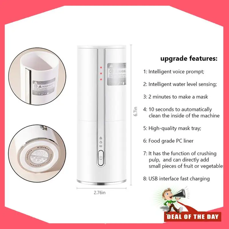 Máquina de máscara de frutas e vegetais, entrega em 24 horas, inteligente, caseira, colágeno vegetal natural, máscara de frutas, spa facial, beleza i