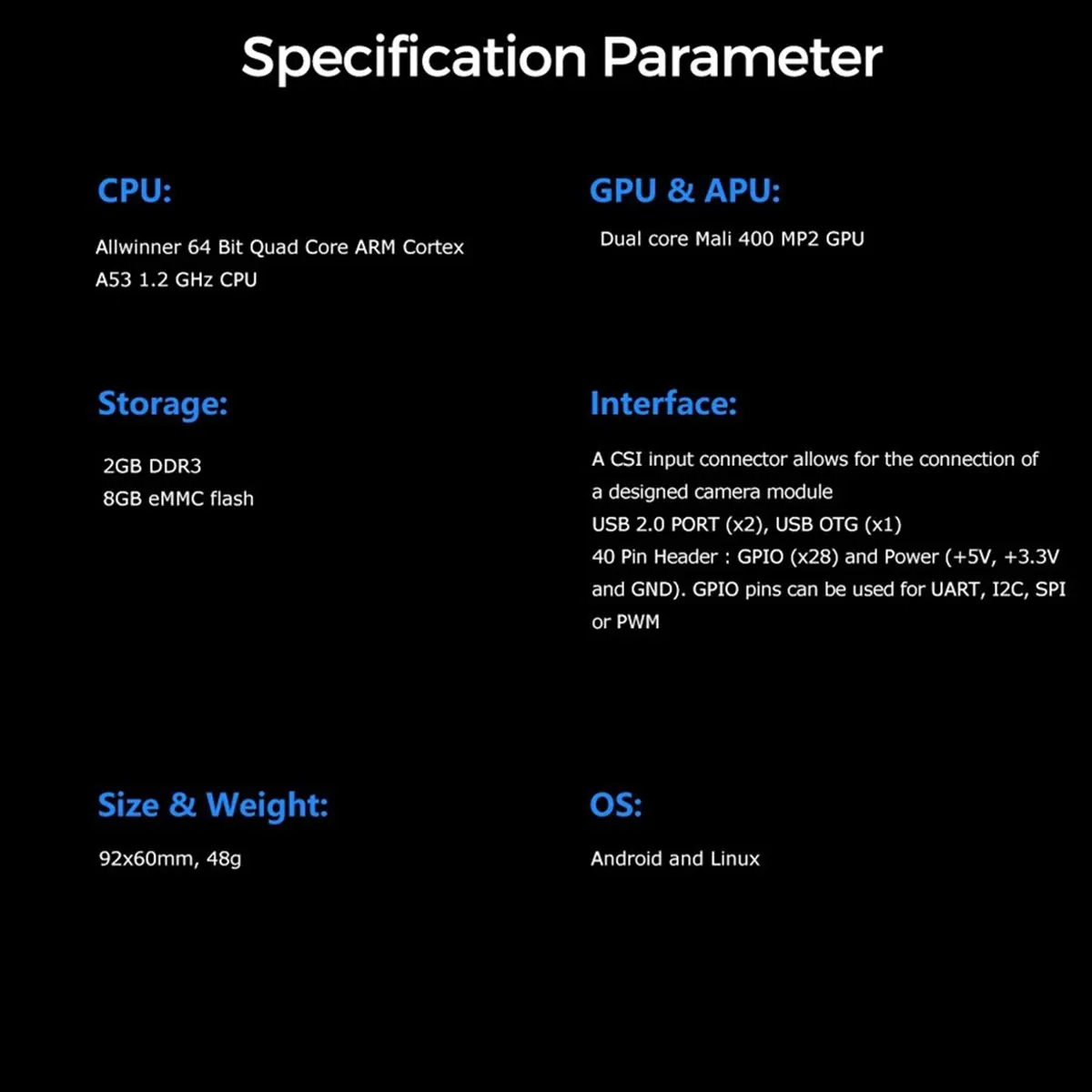 

(ABGQ) For Banana Pi BPI-M64 Development Board&Heat Sink A64 2GB DDR3 8G EMMC 1000Mbps WiFi&BT Support for Linux Raspberry Pi