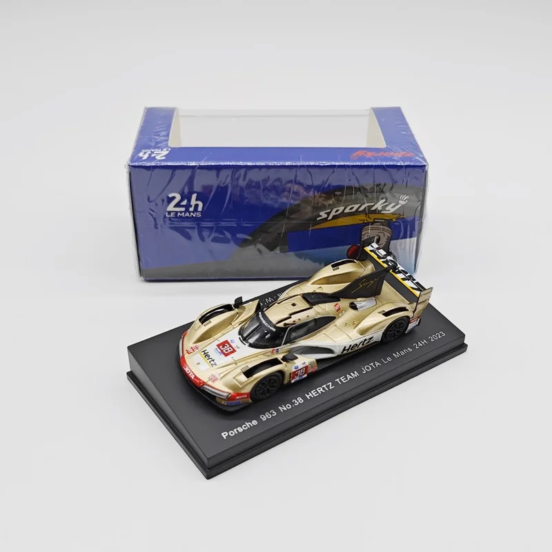 

Sparkly 1:64 963 No 38 HERTZ TEAM JOTA Le Mans 24H 2023 Литая под давлением модель автомобиля